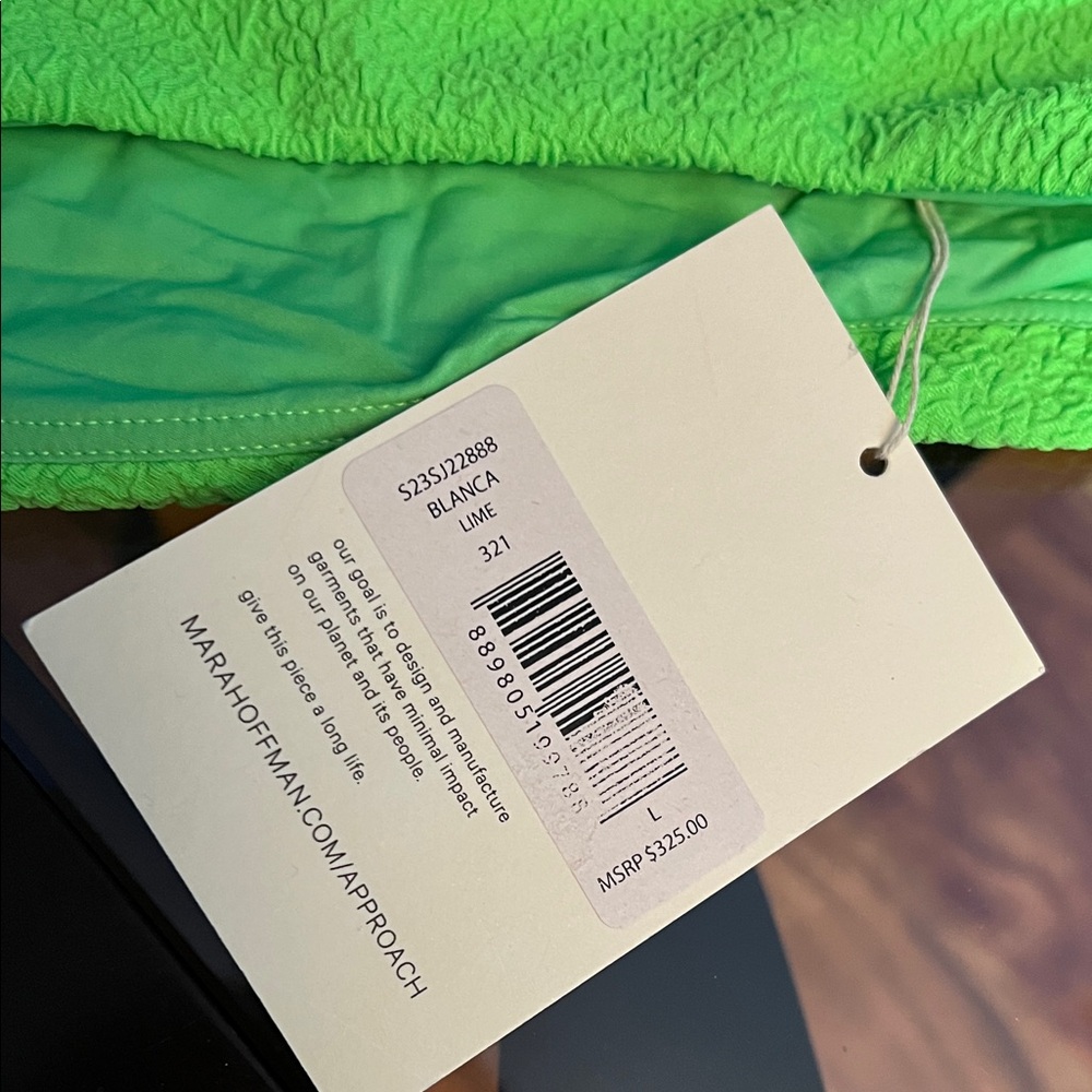 Mara Hoffman - Blanca One Piece Cut Out Swimsuit in Lime Green - Picture 5 of 6